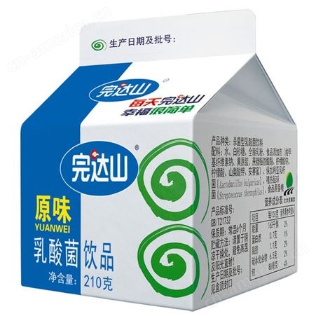 屋顶包原味乳酸菌饮品210g乳味饮料商超渠道