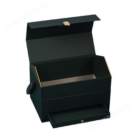茶叶包装盒古典高级茶礼品盒翻盖印刷logo锁扣木盒茶叶礼盒定 制