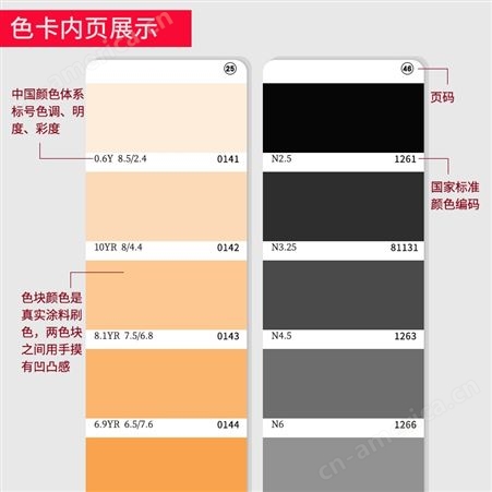 中国建筑色卡268色卡国际标准国家标准油漆涂料工地水性内外墙漆