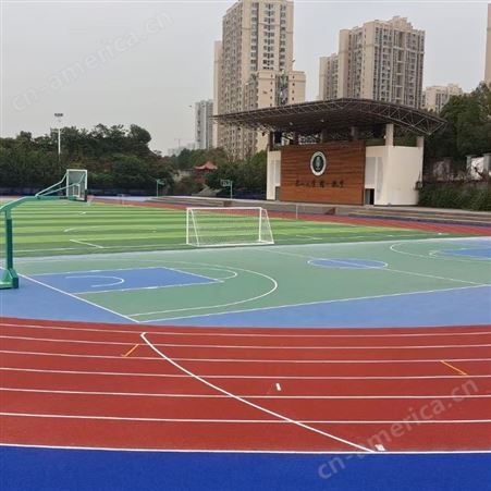 全塑型塑胶跑道-重庆体育场EPDM塑胶地面-塑胶球场地坪-直销经销商