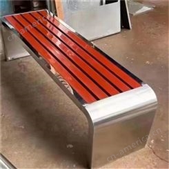 重庆公园坐凳  防腐木坐凳   不锈钢坐凳   户外休闲坐凳
