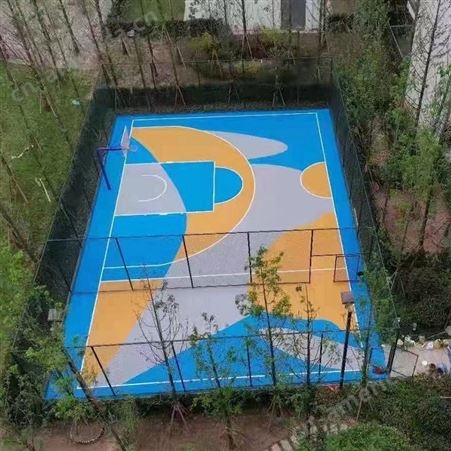 重庆硅PU篮球场.重庆网红篮球场.重庆塑胶篮球场