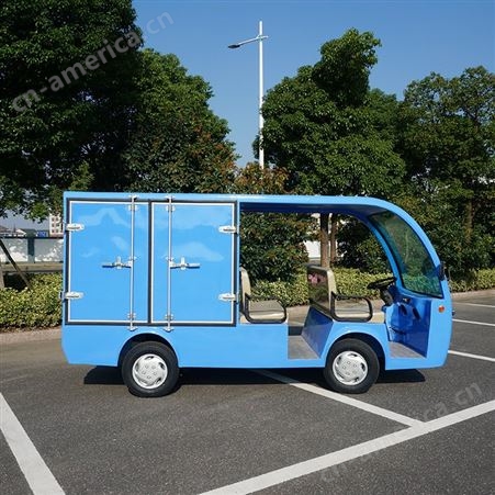 四轮电动送餐车 景区专用多功能保温餐车 使用寿命长运行平稳