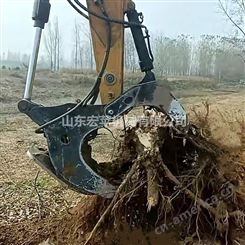宏苹定制大小挖机起树根机 直拔式树墩挖掘器 剪切树根