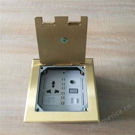 鑫苹XP-05-A六位组合款纯铜金色开启式地面插座