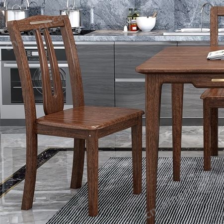 搏德森北欧实木餐桌椅家用小户型现代新中式橡木吃饭桌子长方形