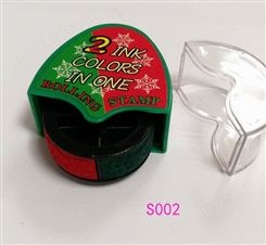 S002 长利制造塑胶手把2色滚轮自来印章（含油性Pigment墨水）