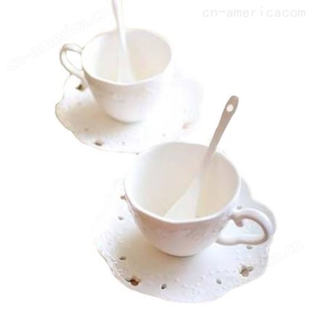 浮雕蝴蝶花卉骨瓷咖啡壶碟 陶瓷蕾丝咖啡杯 简约下午花茶茶具